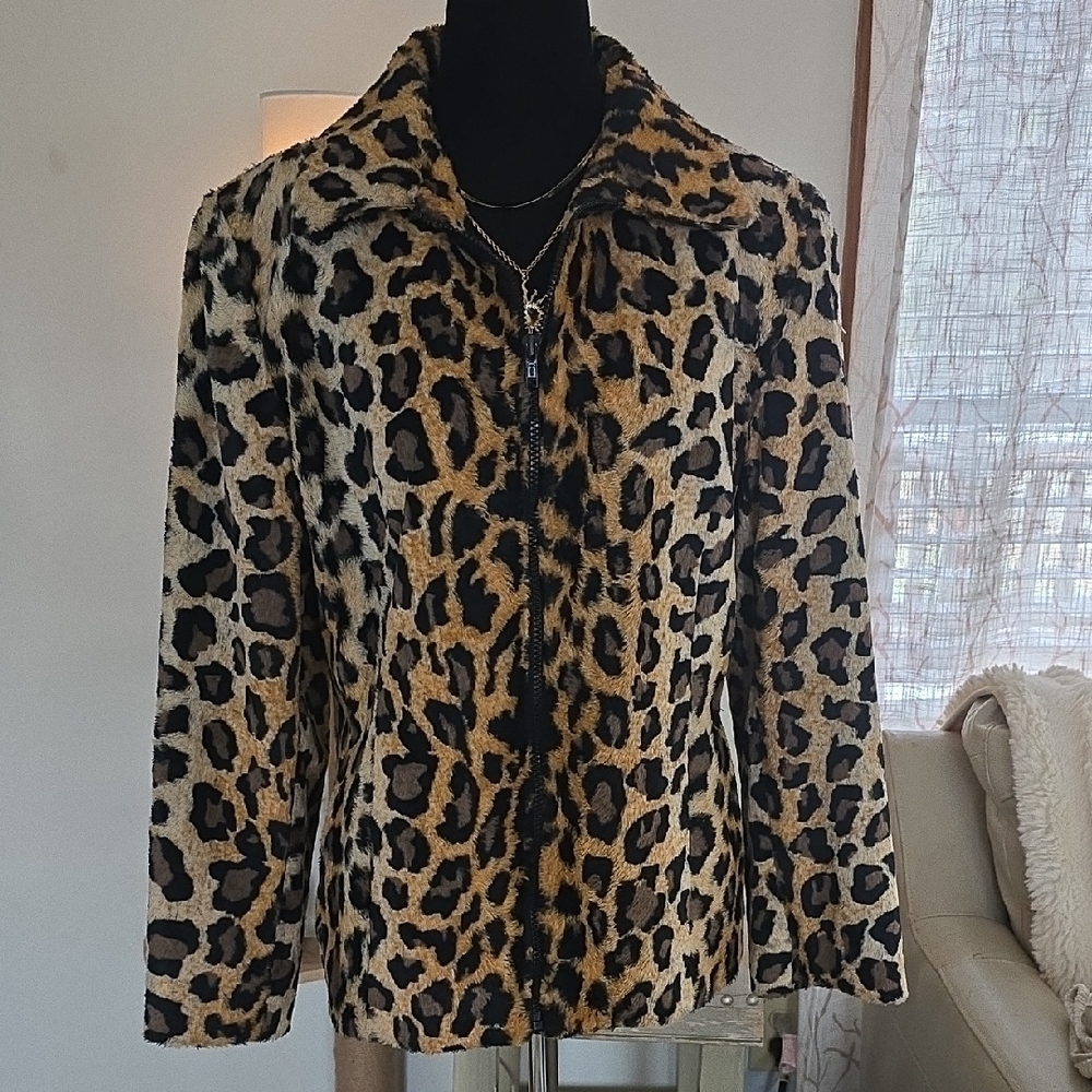 Gallery Dept Black and Tan Leopard Jacket Size Large